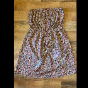 FOREVER 21-Strapless Floral Dress, Size Medium
